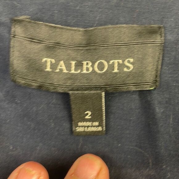 Talbots Women's Casual Cotton Blend Button Front Utility Jacket Blue Size 2 - Picture 7 of 10